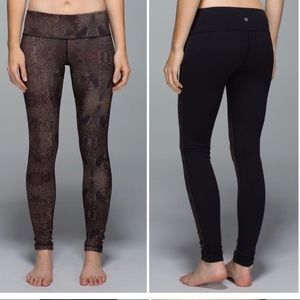 Lululemon Wunder Under Golden Goddess Cashew Leggings - Size 2